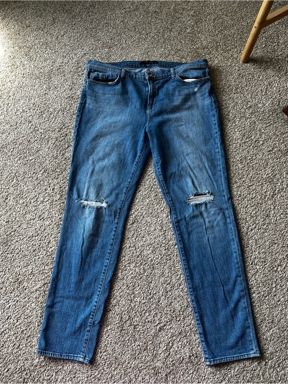 J Brand Jake Slim Distressed Boyfriend Jeans Landslide Wash Size 32